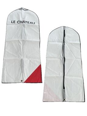 Le Château White Garment Bag 🔥 - Red Accent, Brand New